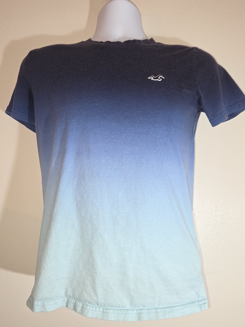 Hollister Ombre Blue Crewneck T-Shirt